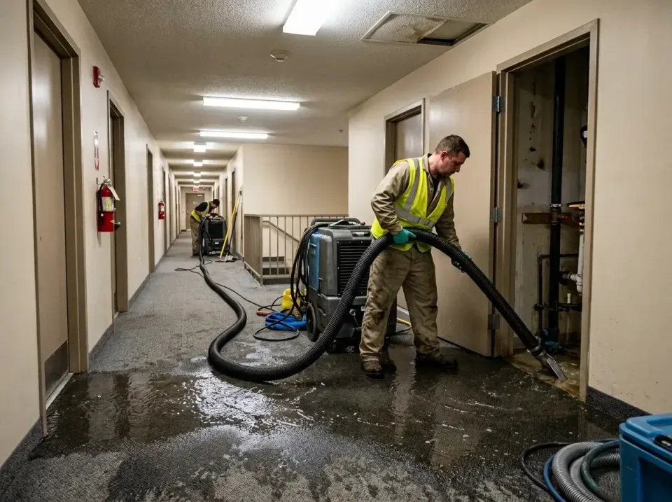 multi-unit-apartment-hallway-f-005 — frequently asked questions, Emergency Burst Pipe Water Extraction & Removal in Sycamore…